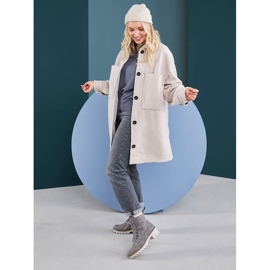 Comodi stivali grigi con plateau Rieker X5701-40 da donna grigi grigio 1
