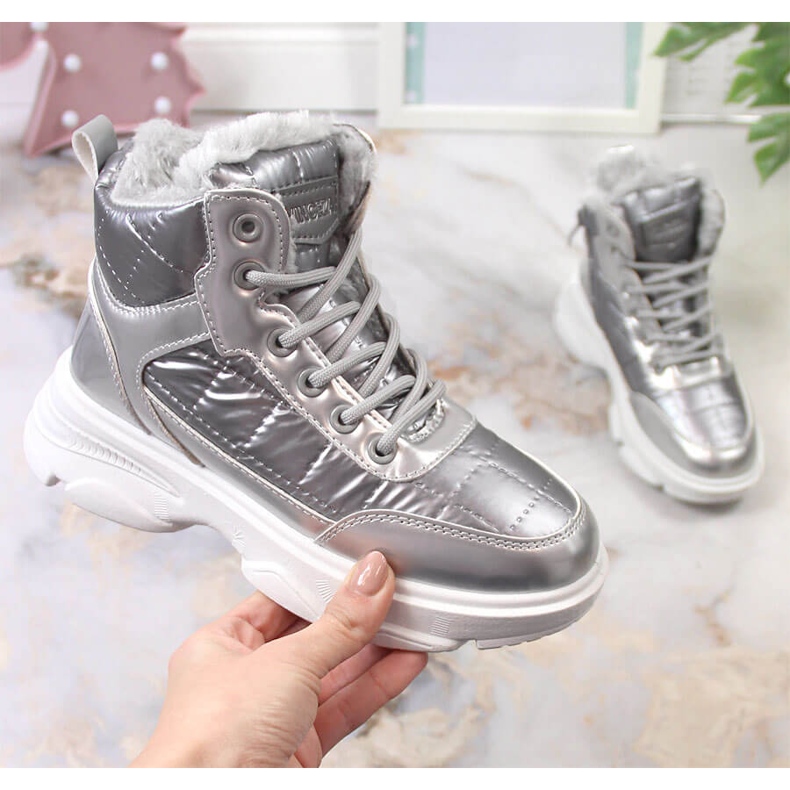 Scarpe sportive Vinceza argento metallizzato argento per bambini 1