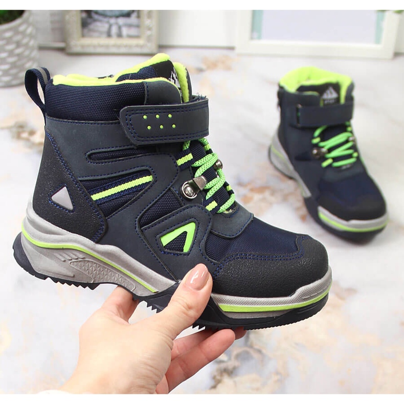 News Scarpe da ragazzo coibentate in lana di pecora blu navy Novità nero verde 1
