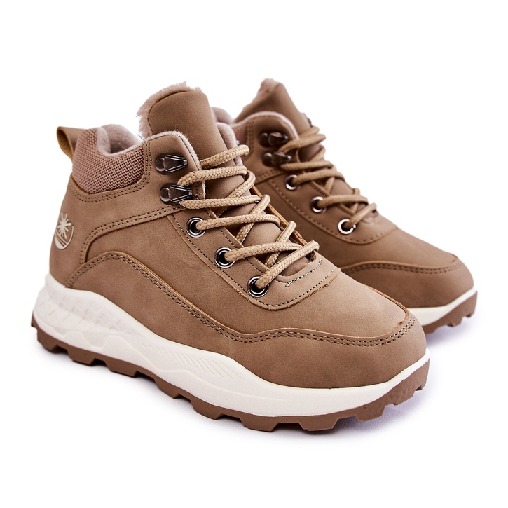 Stivali Caldi Per Bambini Trapper Beige Otto marrone 1