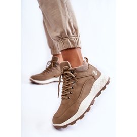 PA1 Calde scarpe da trekking da donna Trappers Beige Otto 1