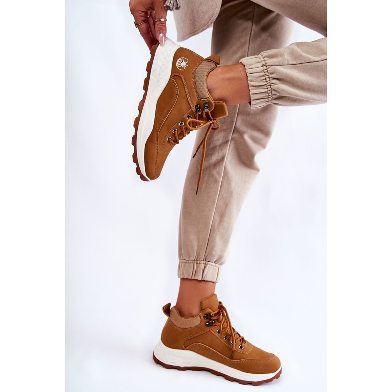 PA1 Calde scarpe da trekking da donna Trappers Camel Otto marrone 2