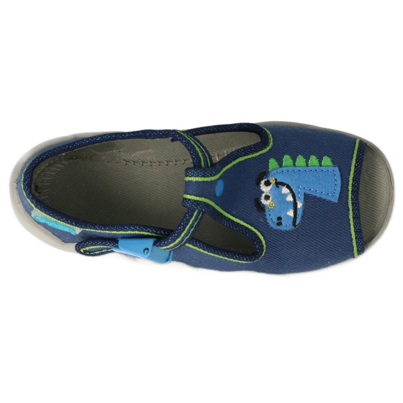 Pantofole per bambini Befado con chiusura 217P116, blu navy 1