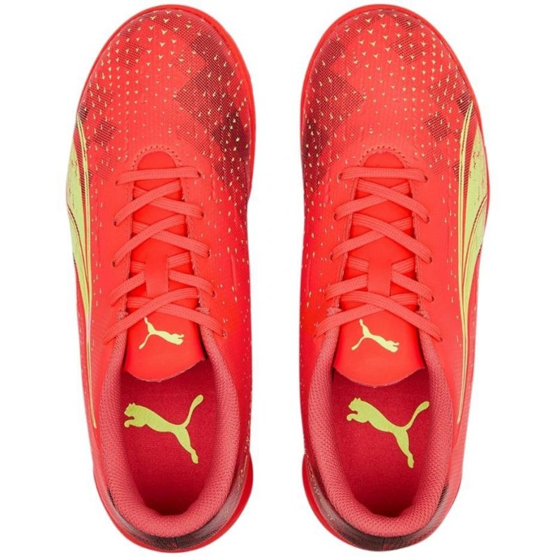 Scarpe da calcio Puma Ultra Play It Jr 106927 03 rosso arance e rosse 1
