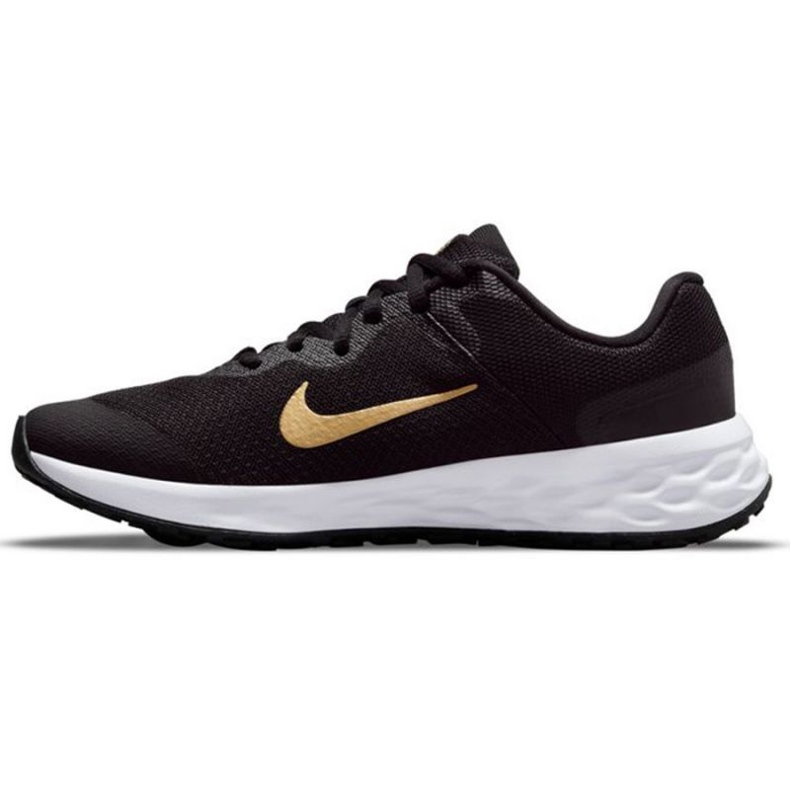 Nike Revolution 6 Jr DD1096 002 scarpe da corsa nero d'oro 1