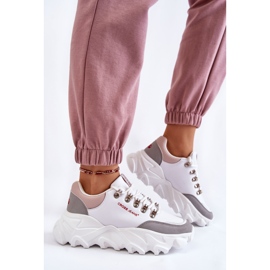 Sneakers da donna sulla piattaforma Cross Jeans KK2R4071C Bianche bianco 2