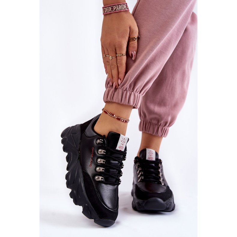 Sneakers da donna sulla piattaforma Cross Jeans KK2R4073C nero 1