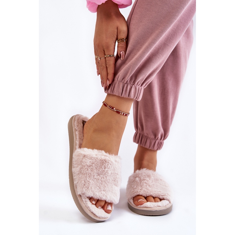Pantofole Home Pantofole Con Pelliccia Inblu EK-05-011 Beige 1