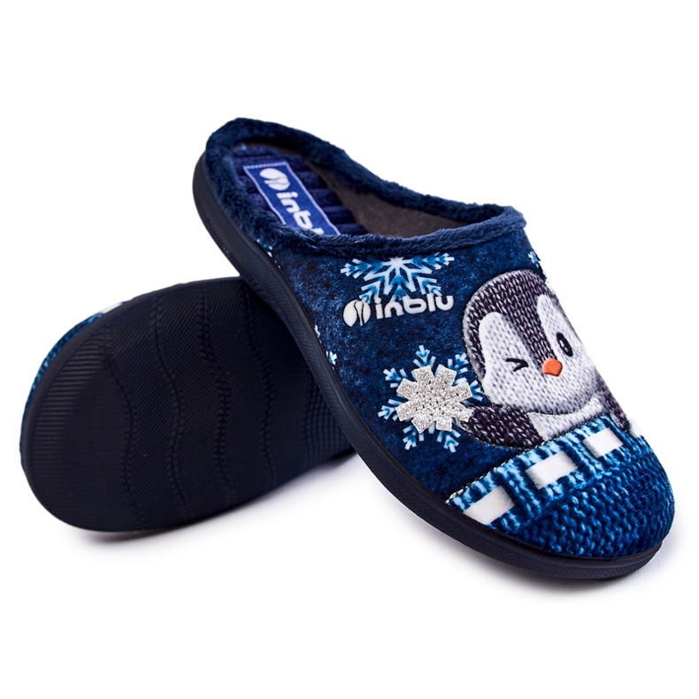 Pantofole Home Donna Penguins Inblu EC-81-004 Blu Navy 1