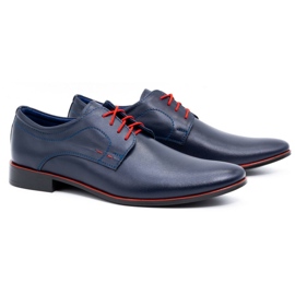 Olivier Scarpe formali da uomo in pelle 277 blu navy 2