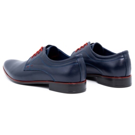 Olivier Scarpe formali da uomo in pelle 277 blu navy 4