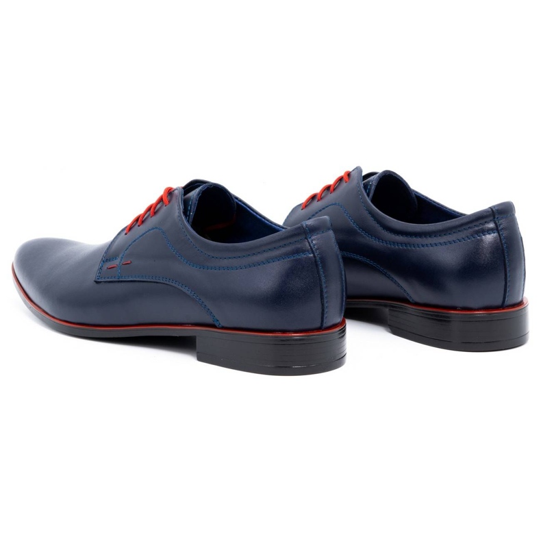 Olivier Scarpe formali da uomo in pelle 277 blu navy 4