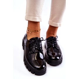Vinceza Scarpe laccate alla moda legate Black Gwendy nero 1