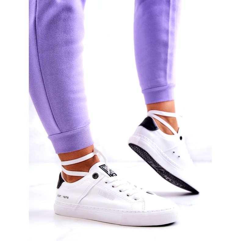 Sneakers in pelle Big Star JJ274211 Bianche e Nere bianco 2
