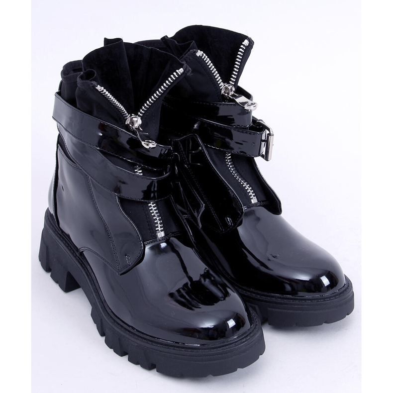 BM Stivali piatti laccati Fray Black nero 1