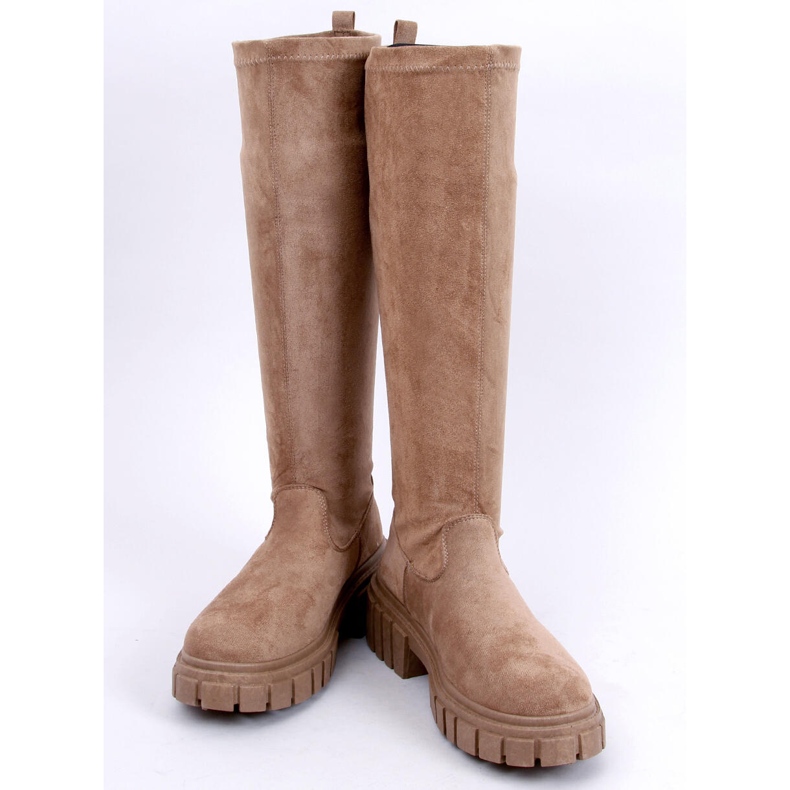 BM Stivali in camoscio con suola spessa Cards Khaki cachi 1