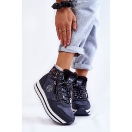 Stivali caldi da donna Lee Cooper LCJ-22-31-1450 blu navy 1
