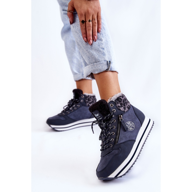 Stivali caldi da donna Lee Cooper LCJ-22-31-1450 blu navy 2