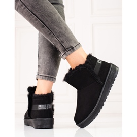 Doposci da donna corti in camoscio nero Big Star KK274622 2