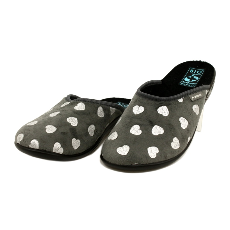 Ciabatte Da Donna Con Cuori BIO Adanex 27938 Grigie grigio 3
