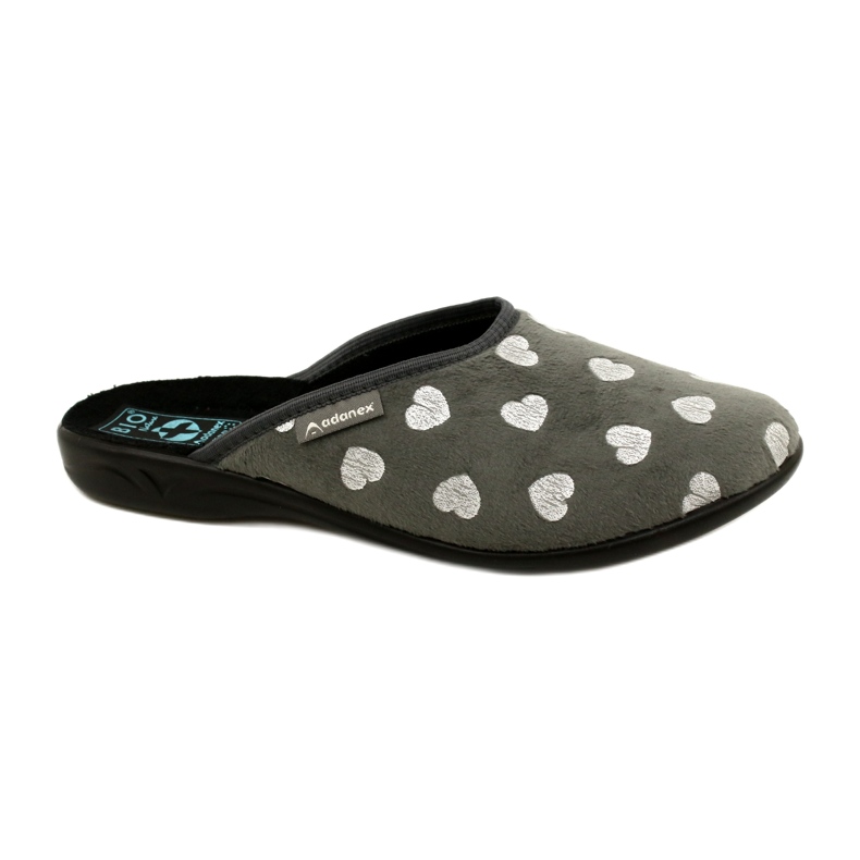 Ciabatte Da Donna Con Cuori BIO Adanex 27938 Grigie grigio 1