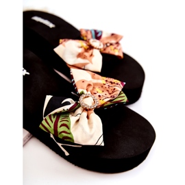 WJ1 Pantofole con zeppa in schiuma Silana beige da donna nero multicolore 2