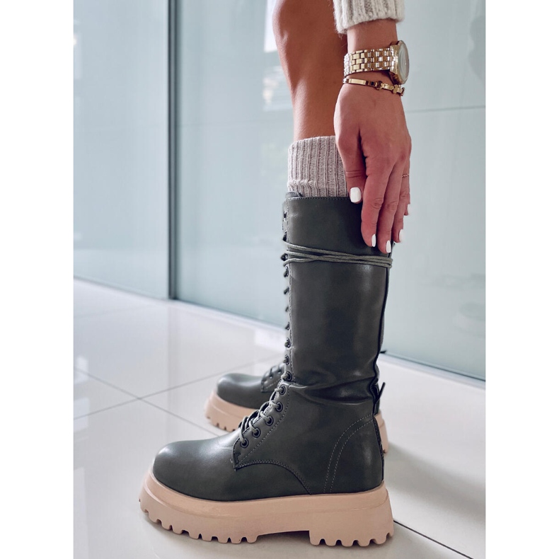 BM Stivali stringati Zona Green verde 1