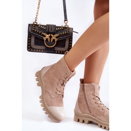S.Barski Stivali da donna in camoscio Beige Margot 1