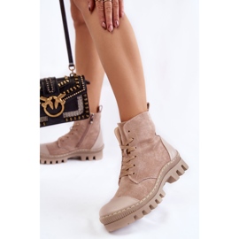 S.Barski Stivali da donna in camoscio Beige Margot 2