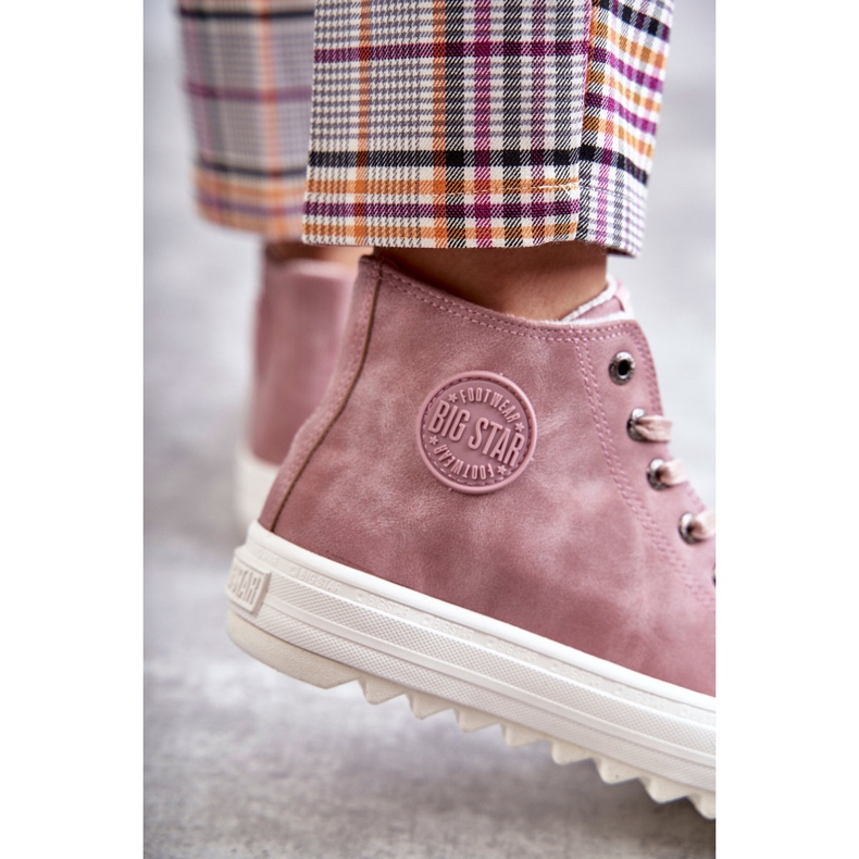Sneakers da donna Big Star High Warm Pink EE274113 rosa 1