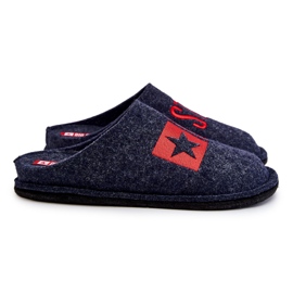 Pantofole da uomo classiche Big Star KK176002 blu navy 1