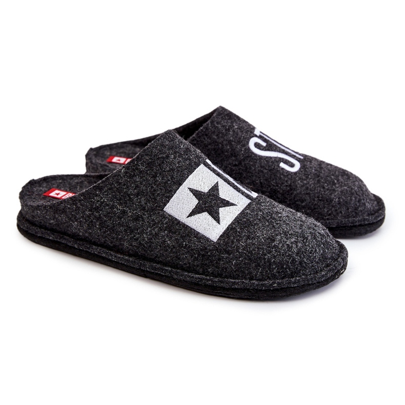 Pantofole da uomo classiche Big Star KK176003 nere nero 1