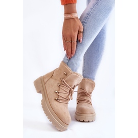 Stivali in camoscio da donna Beige Bellita Trappers 1