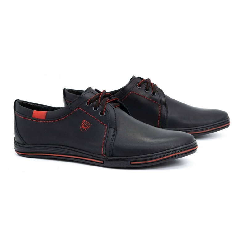 Polbut Scarpe in pelle da uomo 343 nere nero 2
