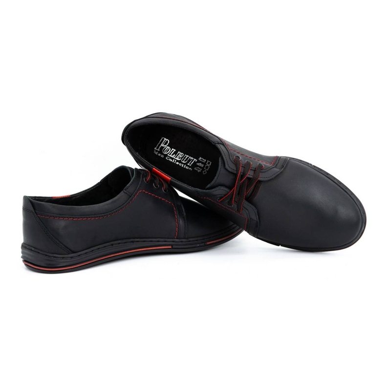 Polbut Scarpe in pelle da uomo 343 nere nero 3