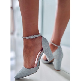 PA1 Décolleté formali sul montante Orchid Silver d'argento grigio 2
