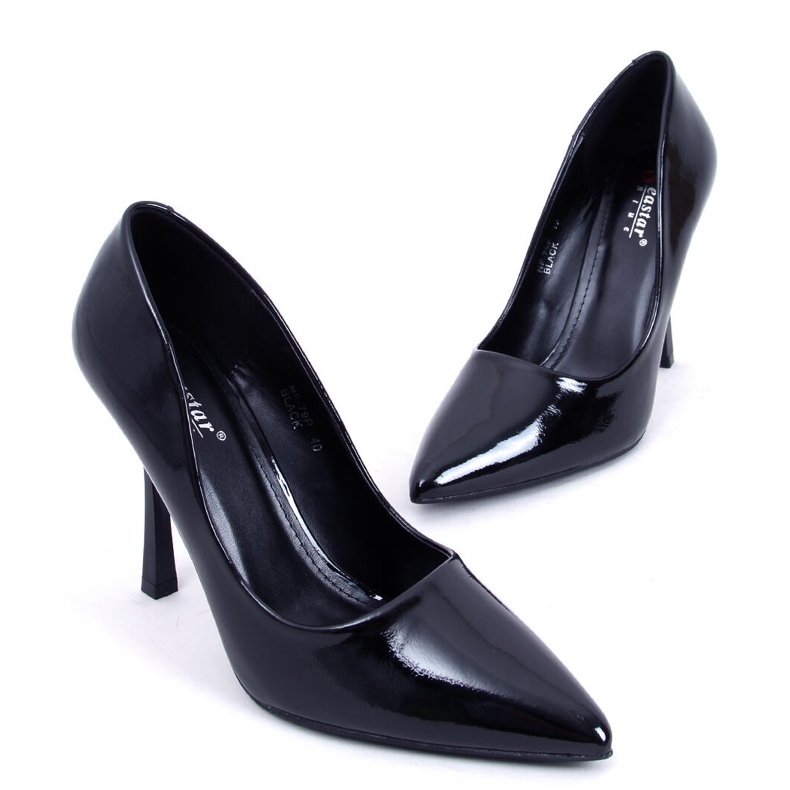 PA1 Tacchi alti da donna Anika Black laccati nero 2
