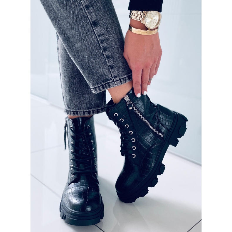 PA1 Stivali stringati Will Black nero 2