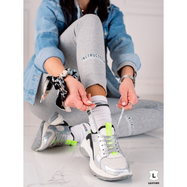 Goodin Sneakers in pelle traforata multicolore 1