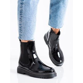 SHELOVET Stivaletti Laccati Con Pelliccia nero 2