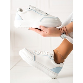 TRENDI Sneakers Con Inserto Blu bianca 1