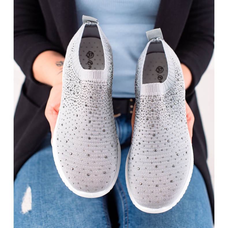 W. Potocki Sneakers Con Cristalli Potocki grigio 1