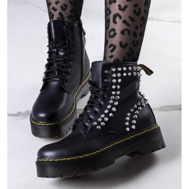 PA1 Stivali neri con borchie Castello nero 2