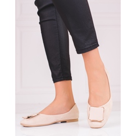 Ballerine in camoscio beige 1