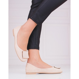 Ballerine in camoscio beige 2