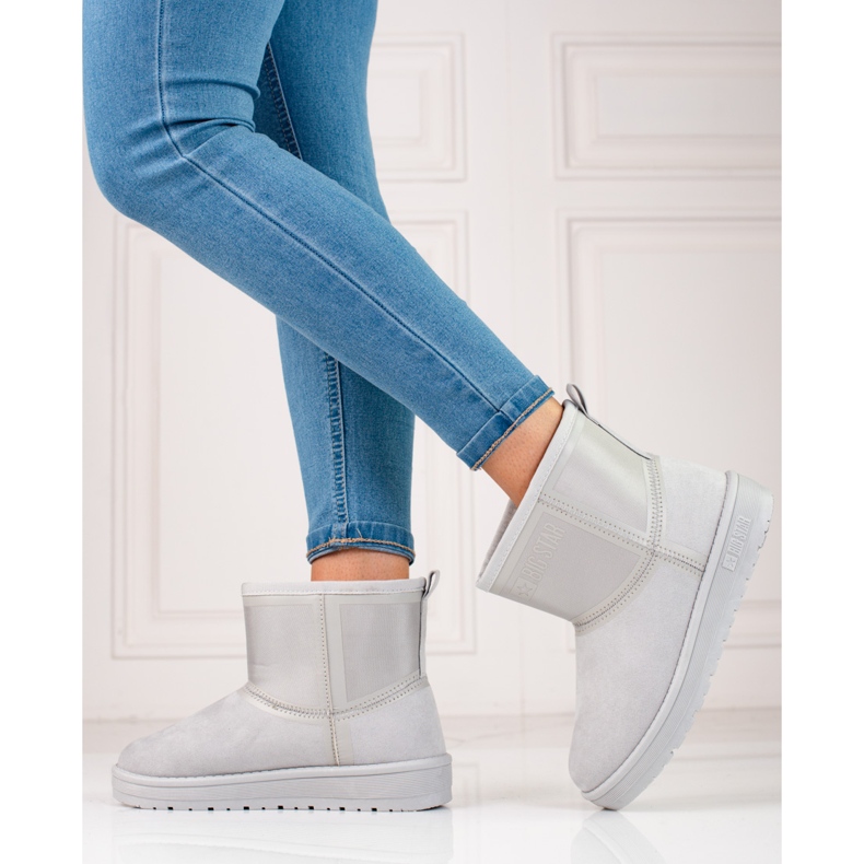 Stivali da neve slip-on da donna grigi Big Star KK274613 grigio 1