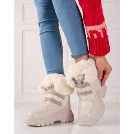 Doposci da donna con elastico shelovet beige 2