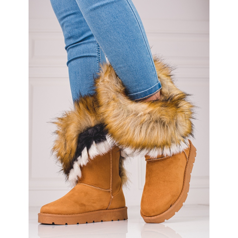 Shelovet mukluki da donna con pelliccia marrone 2