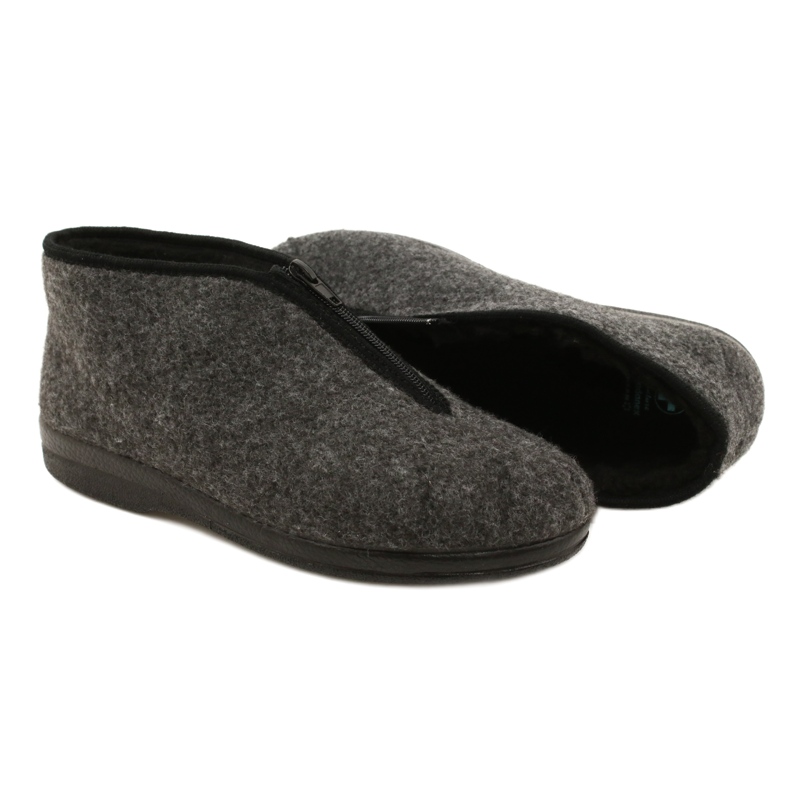Pantofole da uomo isolanti in feltro Adanex 22530- PPP6 Grigio 4