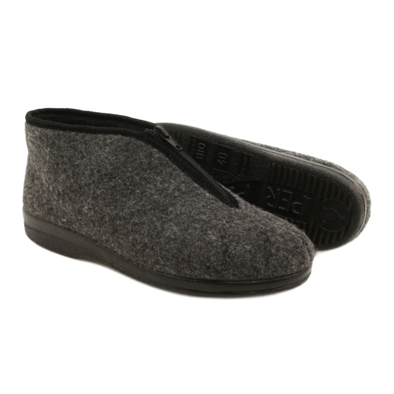 Pantofole da uomo isolanti in feltro Adanex 22530- PPP6 Grigio 5